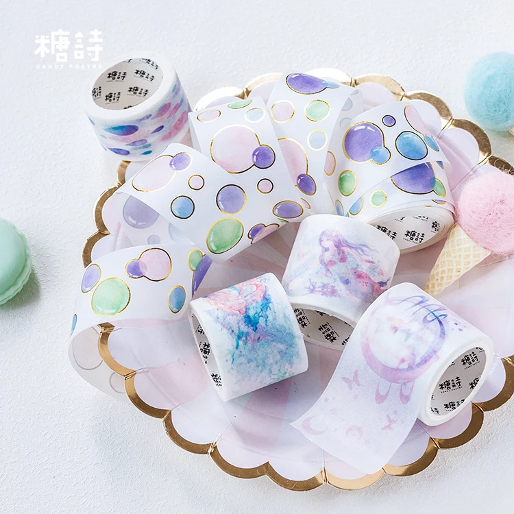 Русалочка лента Washi DIY Декор Скрапбукинг Маскировочные наклейки Бумага украшения