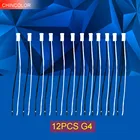 12 шт.лот, держатель для лампы G4, розетка из хрусталя, керамика и фарфор, 20 см, для светодиодовG4лампы 12 В 10-20 Вт, инструменты для освещения, быстрая доставка Q