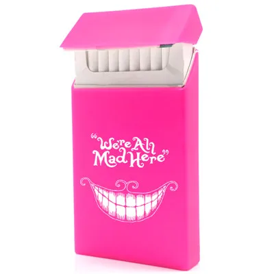 Модный эксклюзивный силиконовый чехол для сигарет с надписью Lady Slims, модный резиновый женский чехол для сигарет queen& King