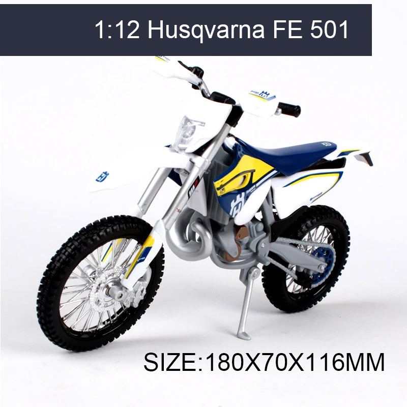 

Миниатюрная гоночная игрушка MAISTO Husqvarna FE 501 в масштабе 1:12 для мотоцикла, литый под давлением металлический велосипед, коллекция подарков