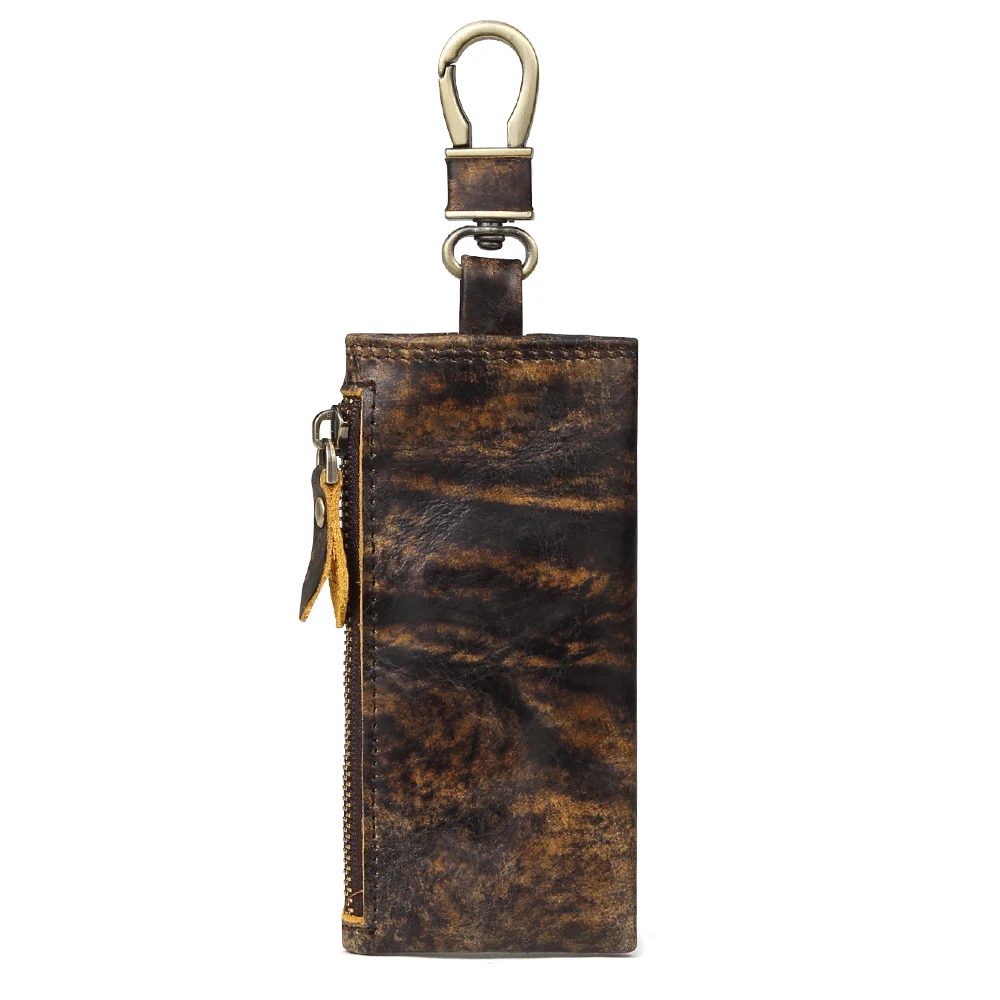 7 колец винтажный кошелек для ключей из натуральной кожи женский брелок чехлы на