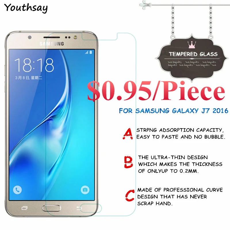 Для samsung Galaxy J7 2016 Защитное стекло для экрана телефона закаленное пленка |