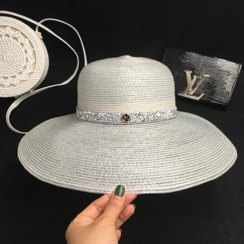Ms summer sunscreen basin hat HaiBianFang straw folding beach joker to travel | Аксессуары для одежды