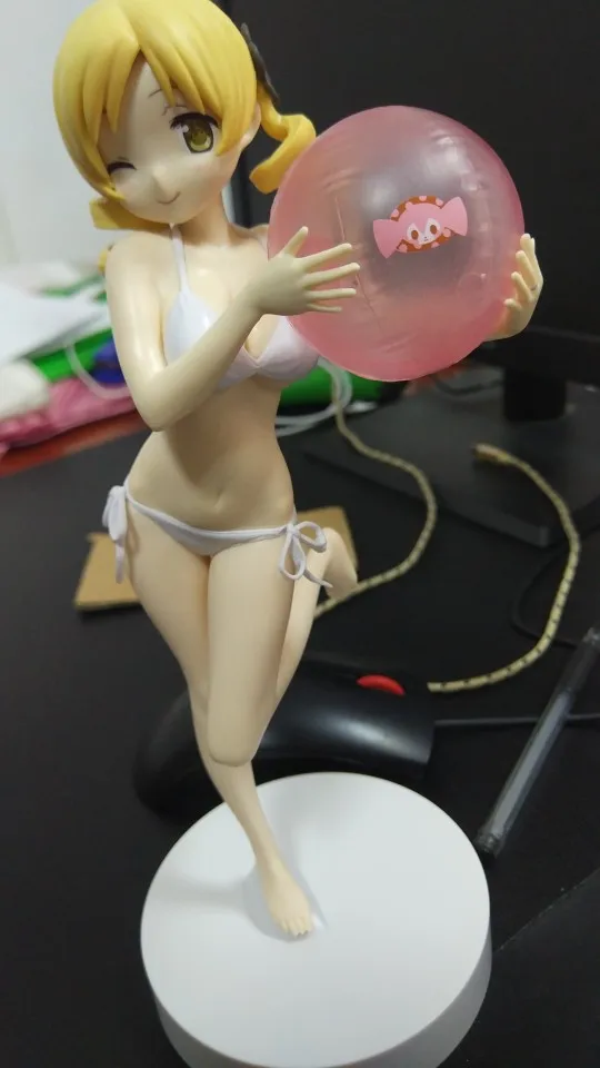 Фигурка японская оригинальная аниме 22 см Puella Magi Madoka Magica Tomoe Mami банный халат ver экшн
