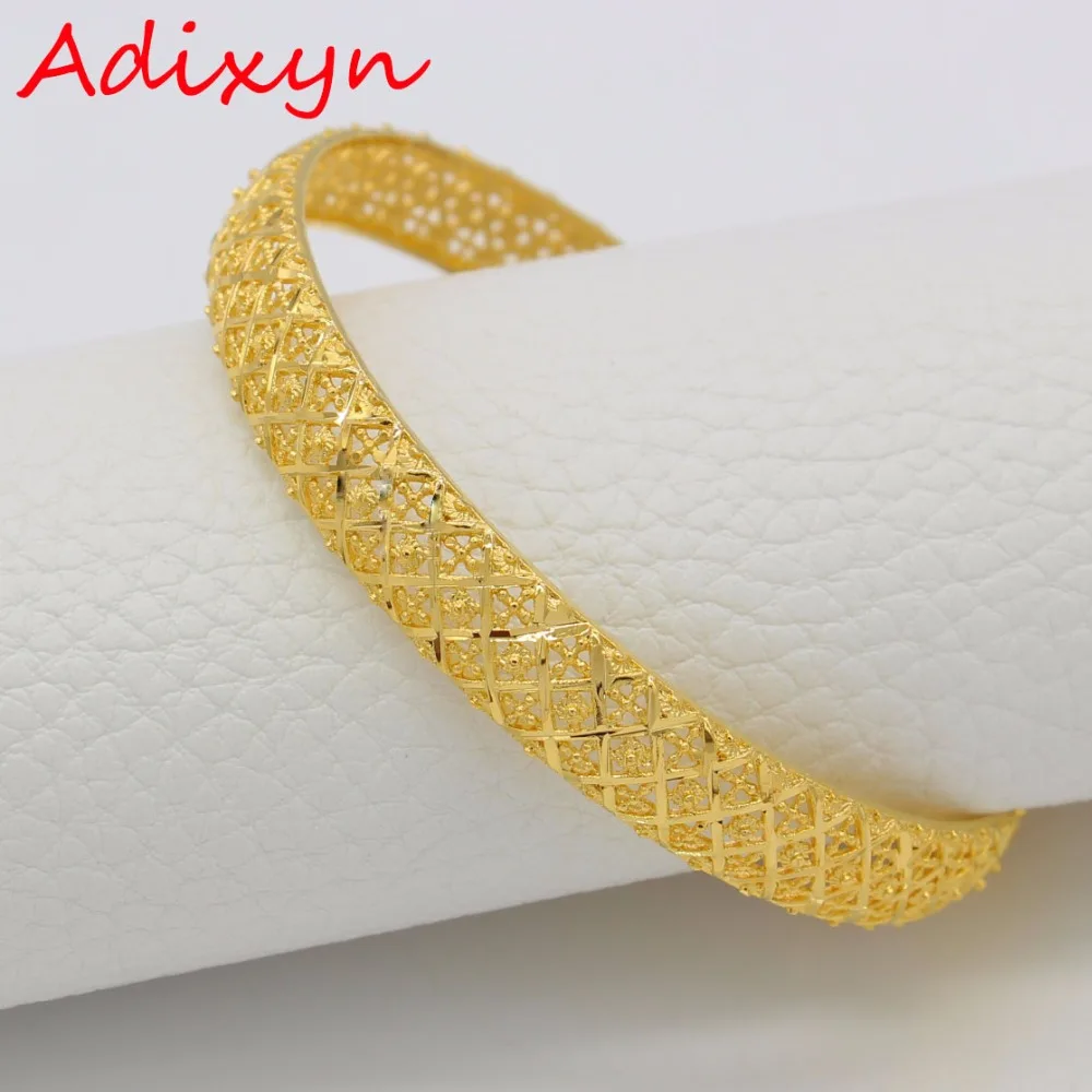 Adixyn Новый Дубай Стиль браслет для женщин золотой цвет Эфиопский свадебный браслет арабский Африканский подарок для вечеринки N1816