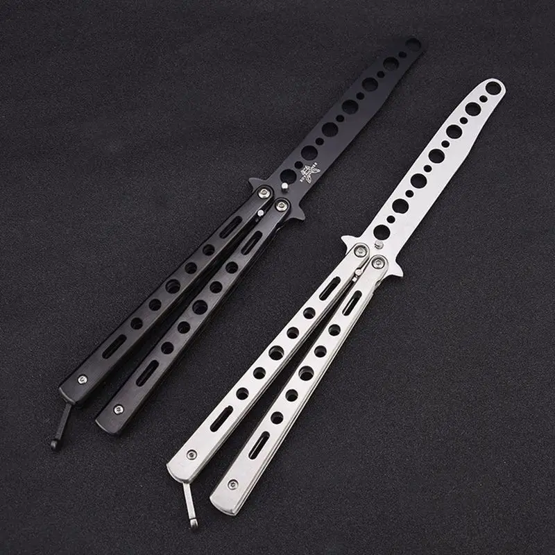 Бабочка Ножи средство обучения Нержавеющая сталь бабочка тренер Balisong складной