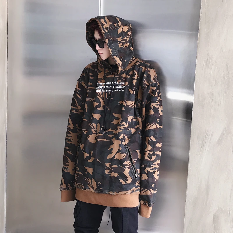 Осенние мужские модные камуфляжные толстовки Tyga в стиле SWAG хлопковые с капюшоном