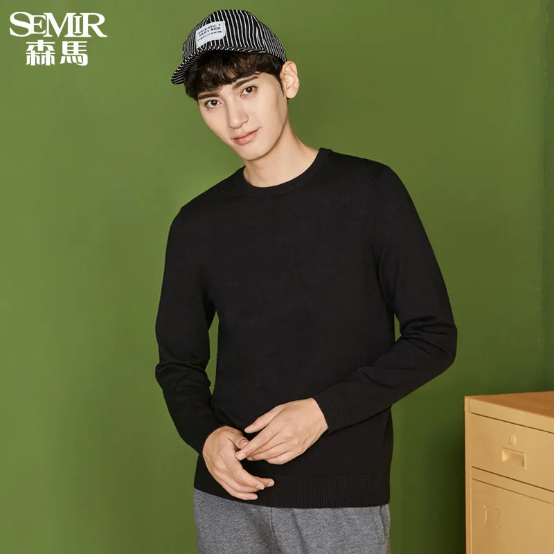 SEMIR свитер для мужчин пуловер с круглым вырезом 100% хлопок винтажная одежда