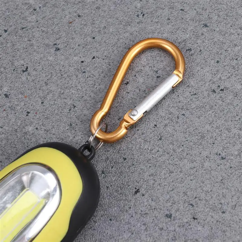 

Portable Handy Mini LED Flashlight Key Chain Light Lamp Climbing Button Carabiner Outdoor for Camping Hiking Hunting (Yellow)
