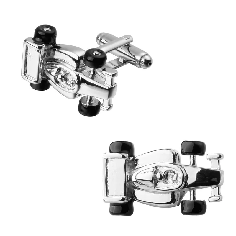 KC новые высококачественные серебряные запонки популярная гоночная Мужская