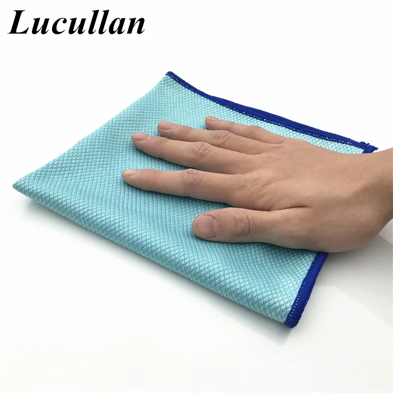 1 PC Light Blue 40 см x 40 см безворсовый уход за автомобилем окна стекло зеркало хром полировка полотенце французская махровая ткань микрофибра стекло полотенце - Цвет: 1 PC Light Blue