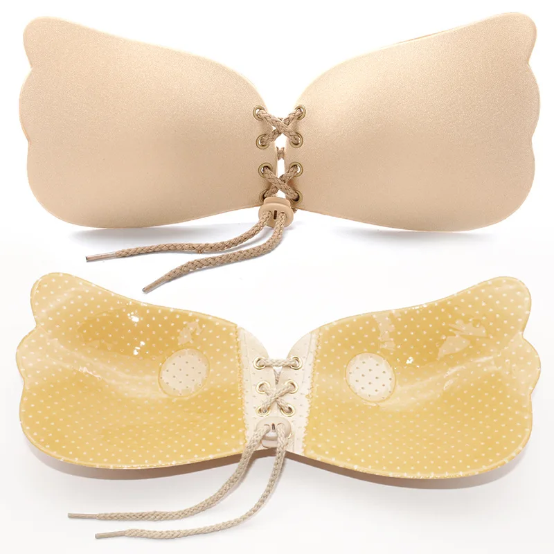 Сексуальный бюстгальтер без бретелек бандаж невидимый пуш ап самоклеющийся