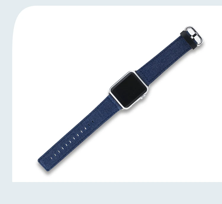 Спортивные синие джинсы ремешок для наручных часов Apple Watch серии на возраст 1, 2, 3, 4, 5, замена ремень для наручных часов iWatch, 42/44 мм 38/40 мм Жан браслет