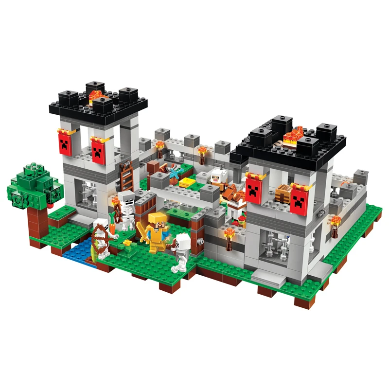Бела 10469 Совместимость Legoe лего Minecrafte мой мир зомби 2018 новое здание Конструкторы