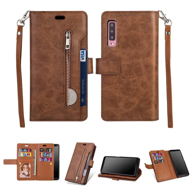 Роскошный кошелек на молнии для Coque samsung A70 чехол samsung Galaxy A70 Чехол Флип Etui для samsung A7 A 70 чехол 70A 360 Защита