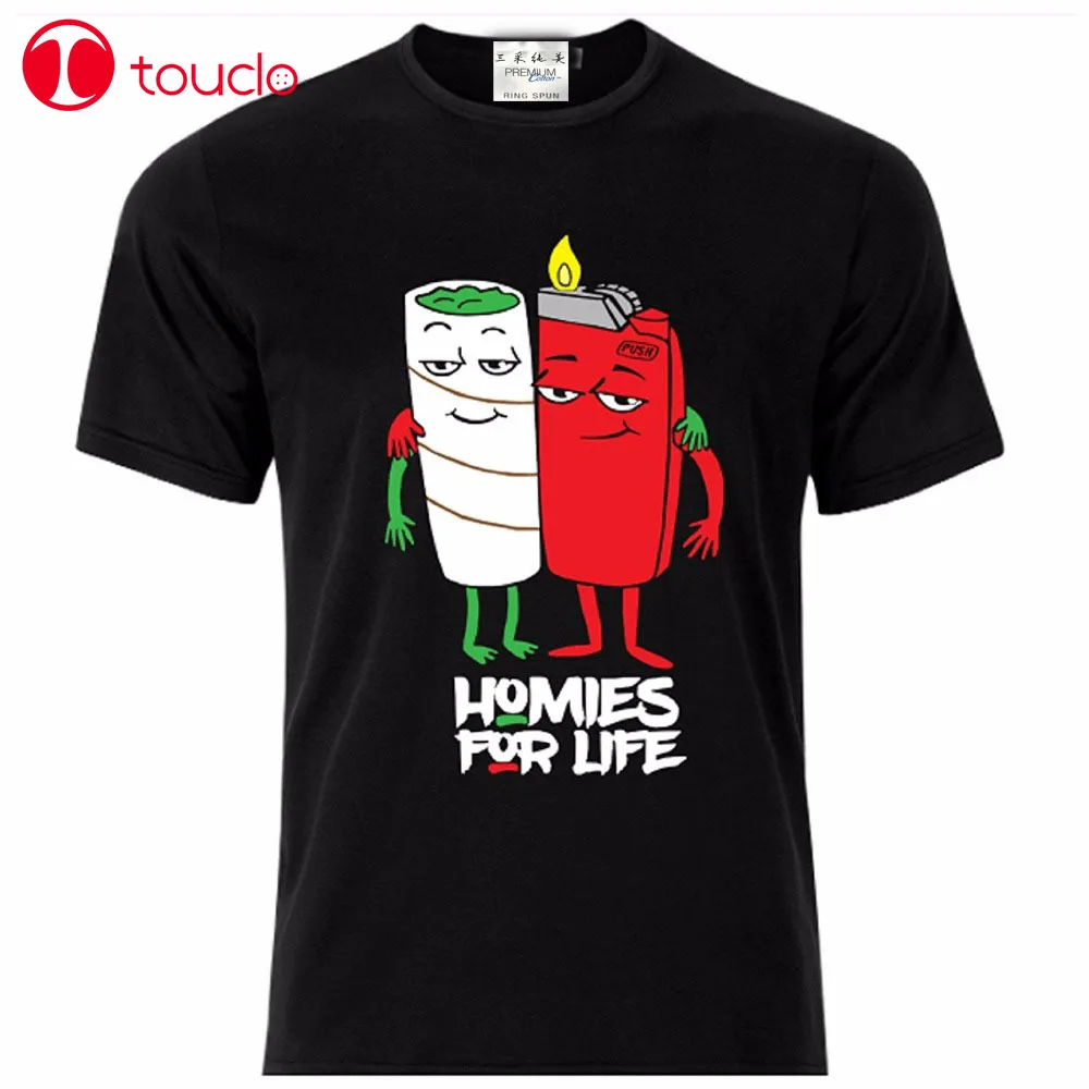 2019 Высококачественная Мужская Уличная футболка Homies For Life цветная черная смешная