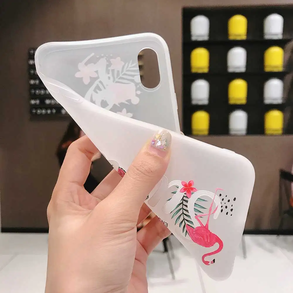 Чехол Boucho с милым рисунком фламинго для iphone XS MAX XR X 5 5s SE 6 6s 7 8 plus чехол телефона