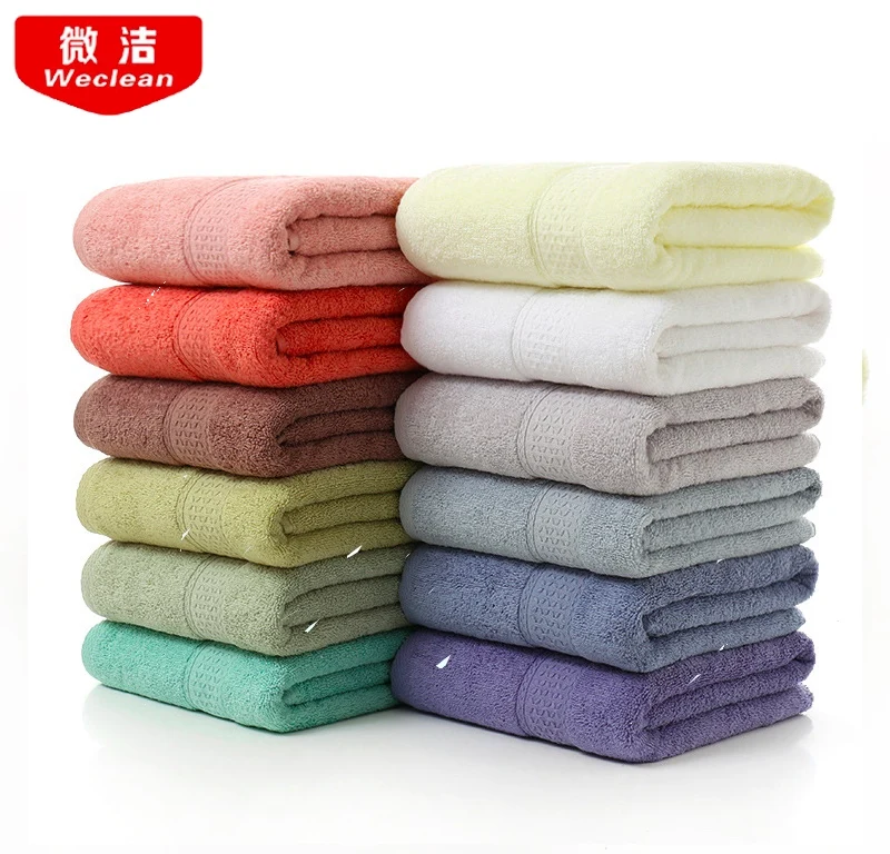 Однотонное банное полотенце из 100% хлопка для взрослых быстросохнущее мягкое 12