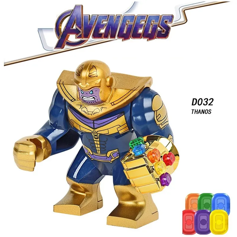 Фигурки героев из мультфильма Мстители 4 конструктор Infinity Gauntlet Thanos Iron Man Legoed Marvel