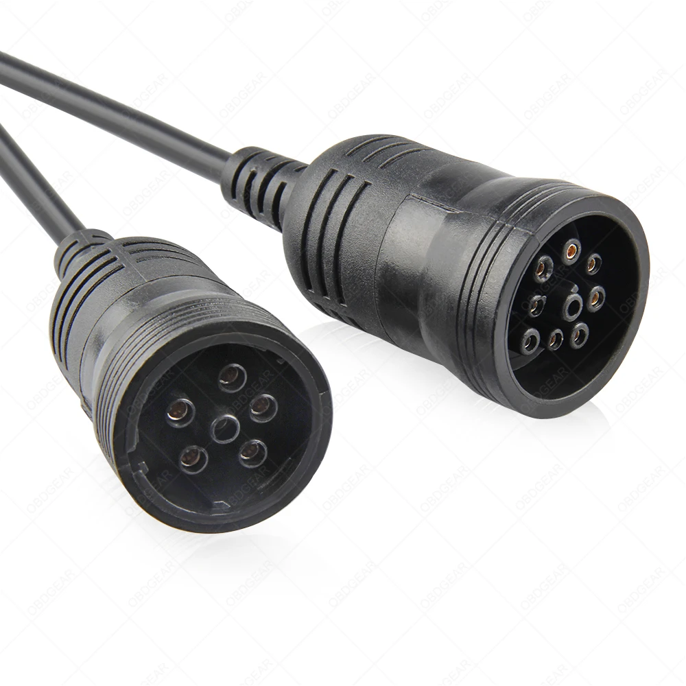 Диагностический интерфейс грузовика Женский 16 Pin OBD2 6& 9 Pin Кабель-адаптер для автомобильного диагностического инструмента сканер инструмент грузовик диагностический