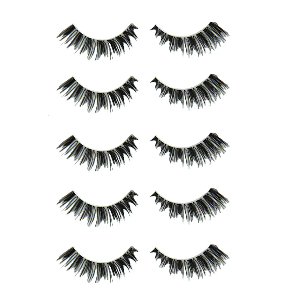 5 пар новые модные женские мягкие натуральные Длинные Накладные ресницы ручной