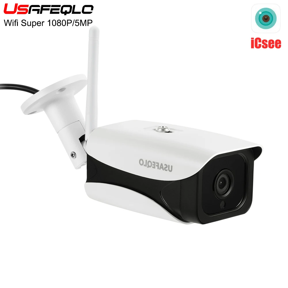 Водонепроницаемая цилиндрическая камера видеонаблюдения USAFEQLO 5 МП 3 Мп 2 H.265 Wi Fi ИК