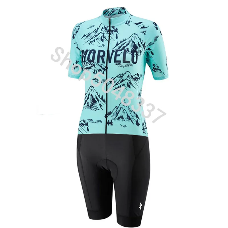 Pro команда женщин Morvelo триатлон короткий сиамский боди Skinsuit Джерси гоночный Велосипедное трико Ropa ciclismo гелевая Подушка - Цвет: 16