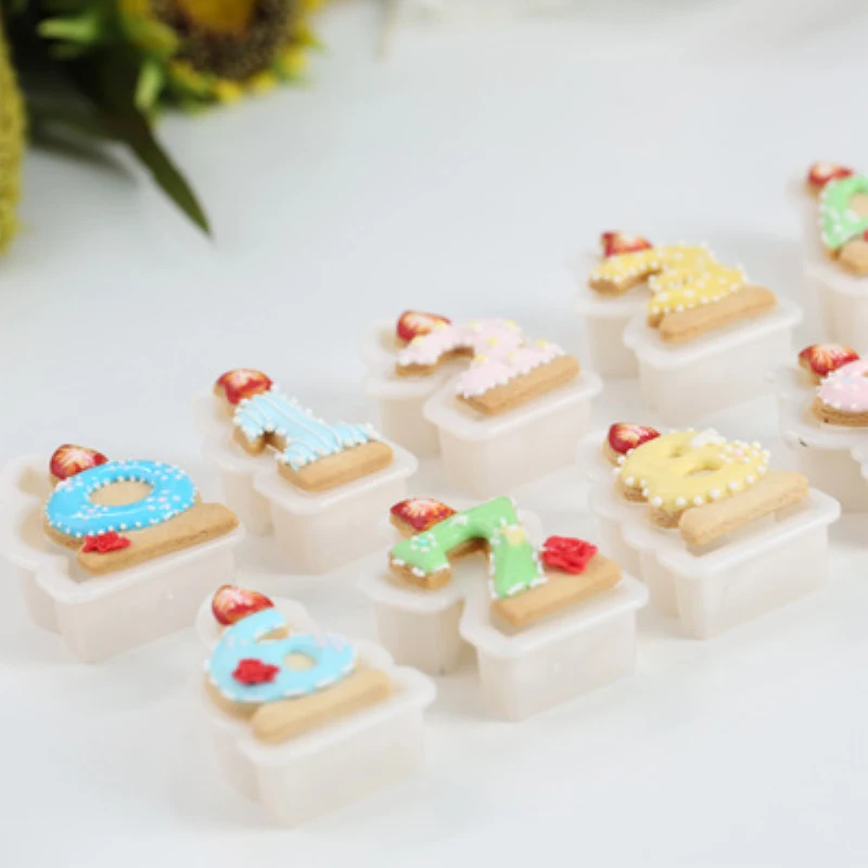 12 шт. резак для печенья с цифрами форма 3d креативные инструменты украшения