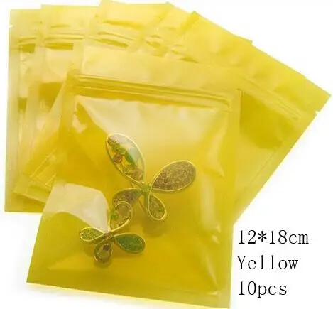 l clearyellow ziploc 10 шт. DIY ремесло инструмент лазер пузырь мешок ручной работы голографический декор смола ювелирные изделия прозрачный карамельный цвет Упаковка Сумки Kawaii Arts - Цвет: l clearyellow ziploc