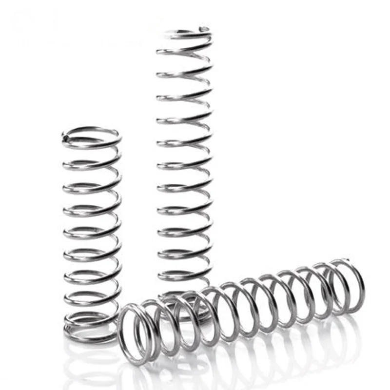 

10pcs 0.9mm Wire diameter Galvanized Compression springs Y-type Pressure spring 5mm-6mm Outside diameter 10-50mm Length