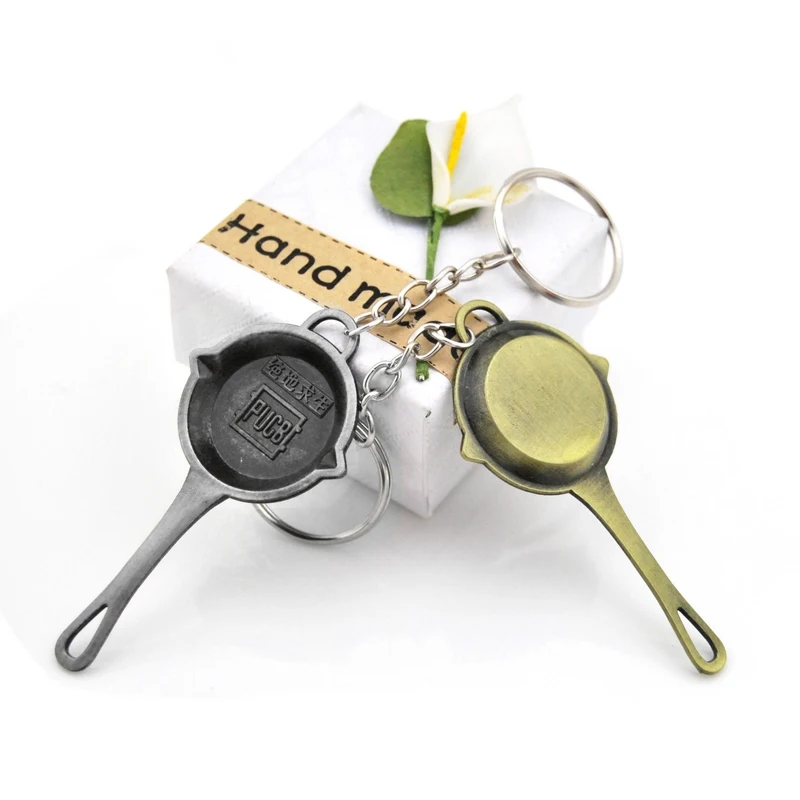 Buy Original New Vintage Gold PUBG Keychain Men Trinket Game Jedi Pan Key Chain Male Bag Car Ring Holder Jewelry Gift Souvenirs on