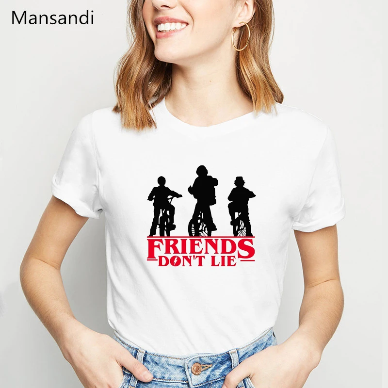 stranger things 3 t shirt graphic tees women clothes 2021 funny tshirt femme harajuku summer tops female t-shirt | Женская одежда