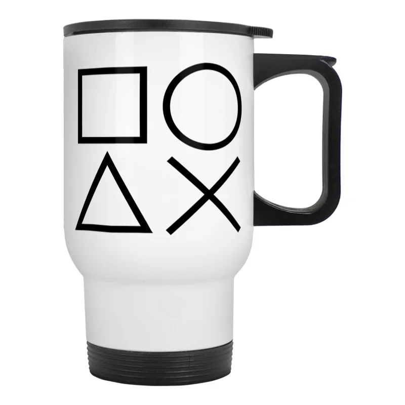 Контроллер знак PS2 PS3 крутая игра дорожная кружка из нержавеющей стали|Вакуумные