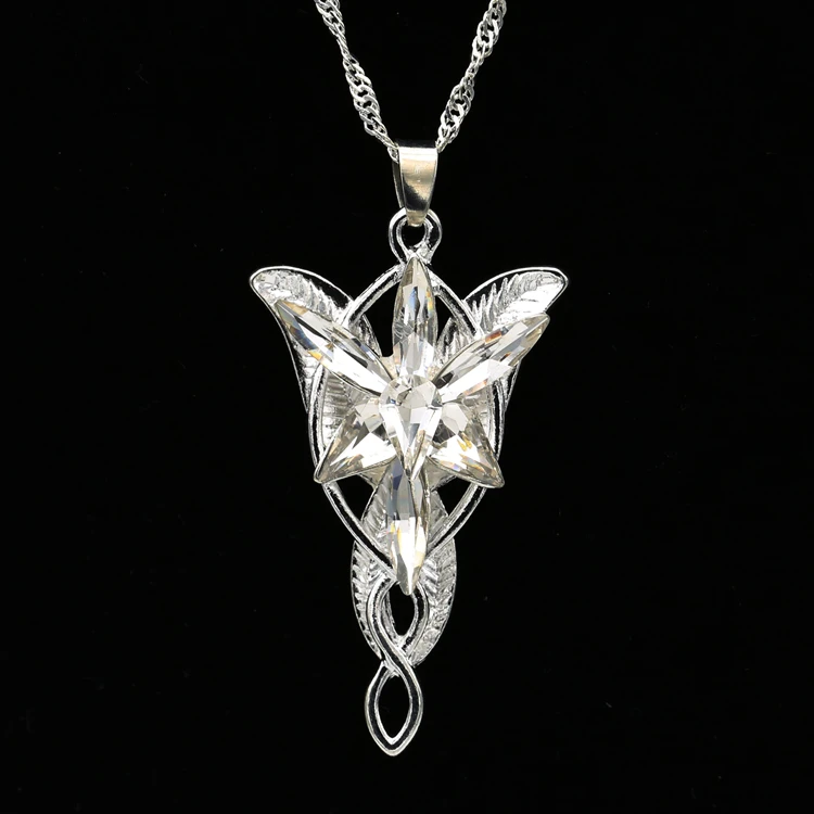 Женское Ожерелье с кристаллами Arwen Evenstar серебряное ожерелье кулоном из фианита