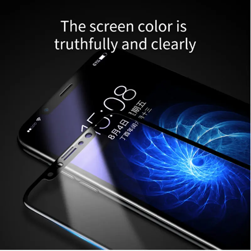 Защитное закаленное стекло Baseus 3D 0 23 мм для iPhone X с мягкими краями и полным