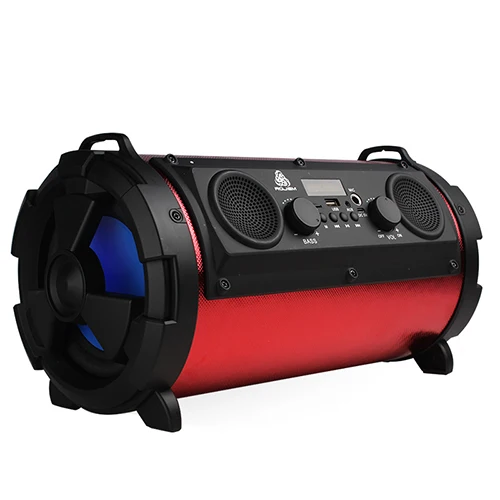 Красный Portable 15W Audio Huge Power HiFi Wireless Bluetooth Speaker Cool LED Light Stereo Super Bass Music Speakers 10PCS/lot - Цвет: Красный