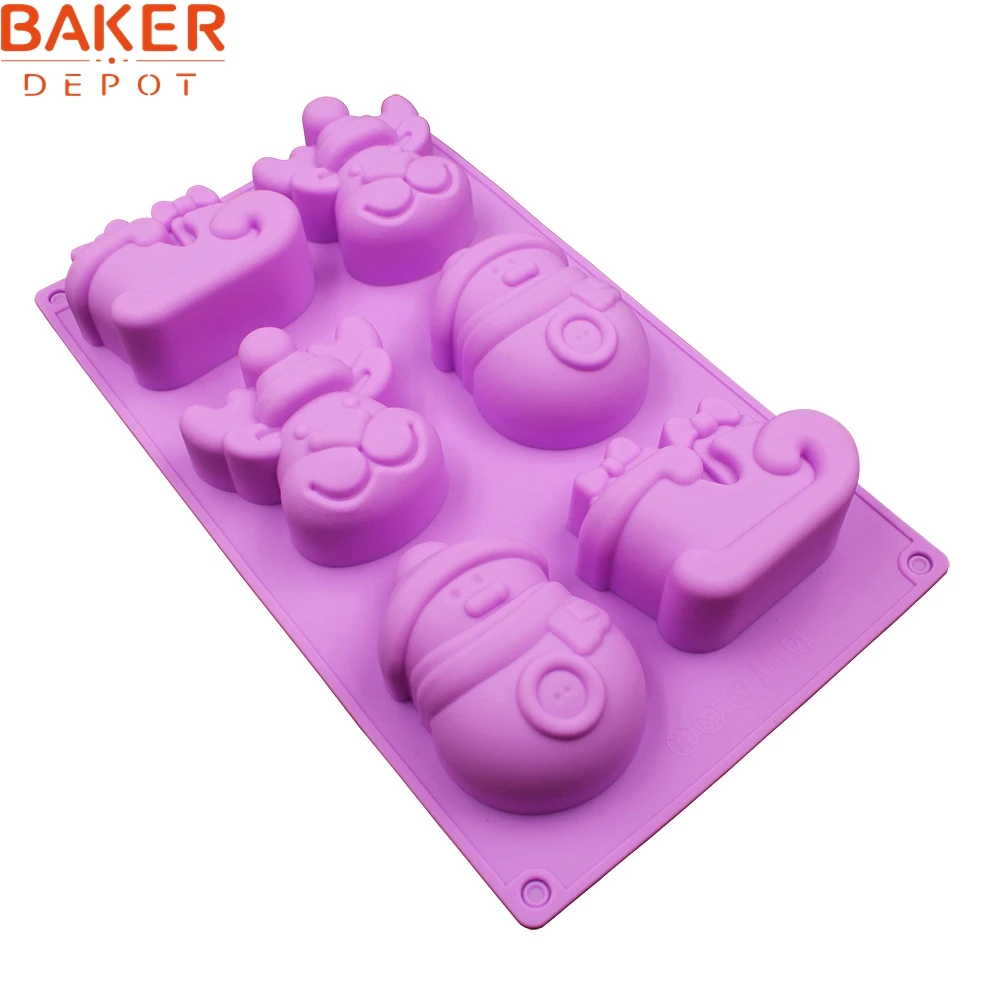 Устройство для выпечки с 6 отверстиями Рождественский олень снеговик и сани | Дом