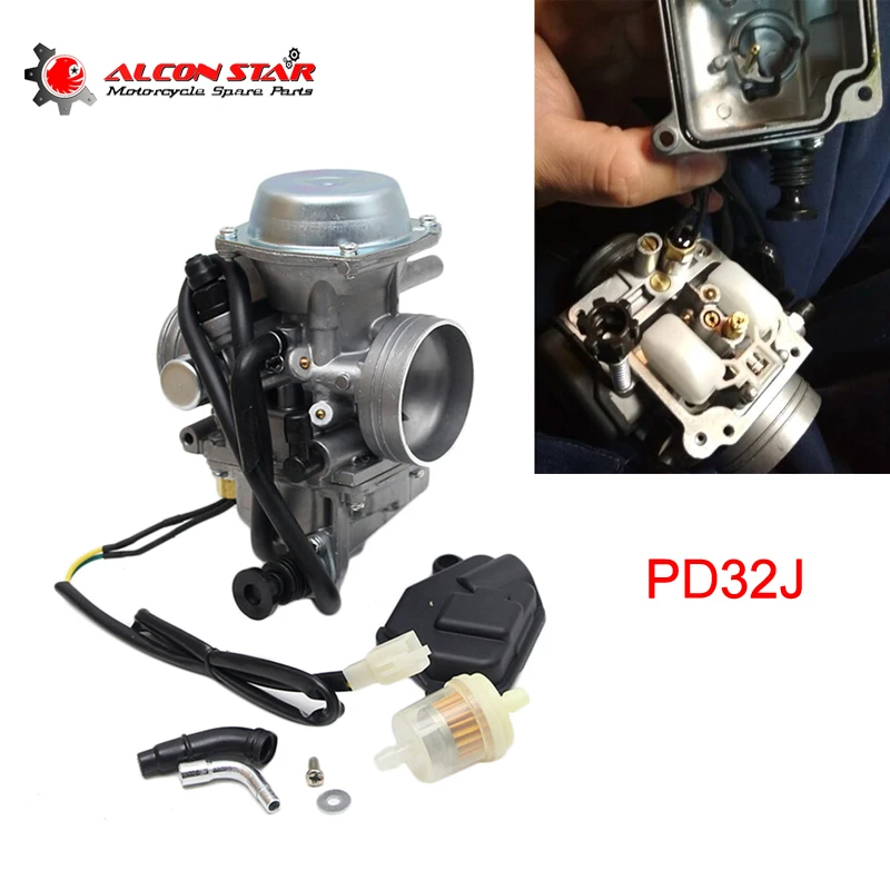 Alconstar-32 мм МОТОЦИКЛ КАРБЮРАТОР PD32J для Honda ATC250 ATC250SX TRX300 TRX350 TRX400FW TRX450R ATV большой красный 250 Ранчер 350