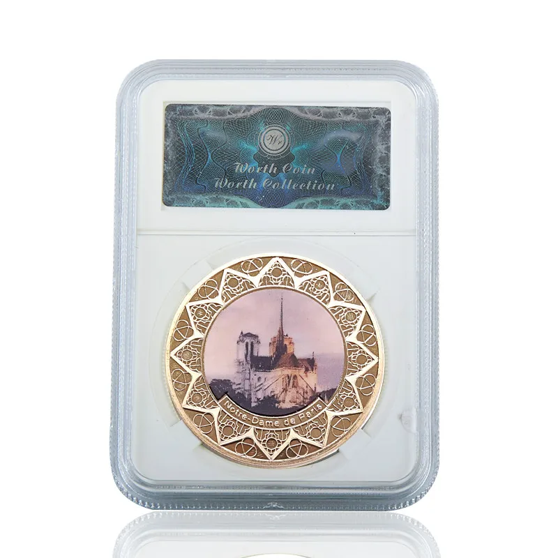 WR AAA качественная французская известная архитектура Нотр Дам Золотая памятная