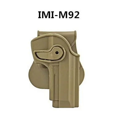 M92 tan holster Военная армейская IMI 1911/G17/M92 кобура для пистолета Beretta 92 Полимерная Кобура Roto журнал страйкбол тактическая кобура - Цвет: M92 tan holster