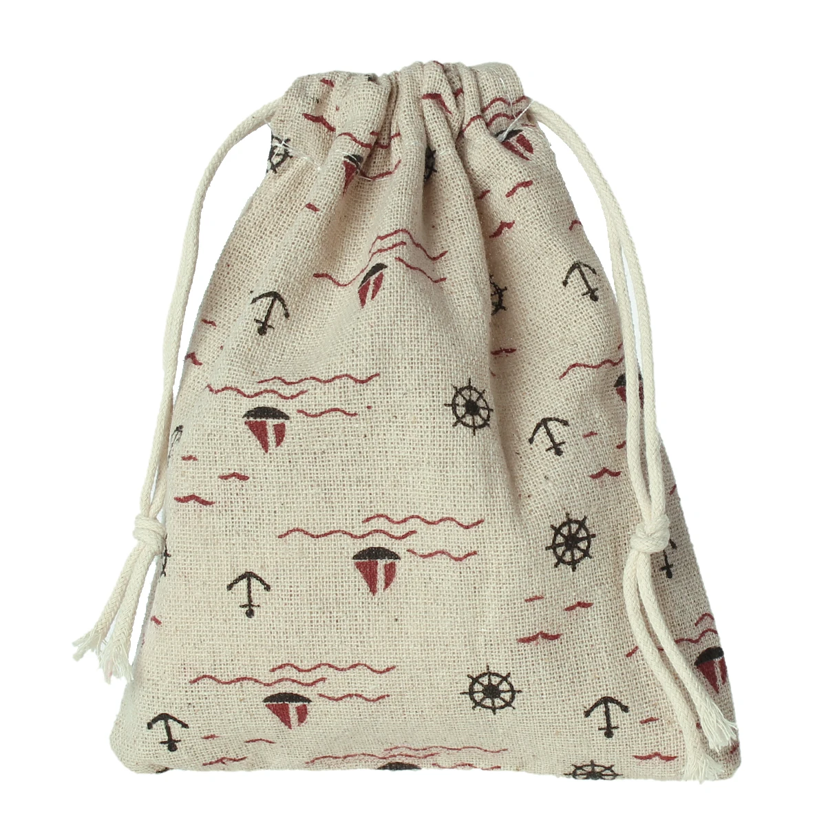 Дорин Коробка Хлопок Льняной Ткани Ювелирные Сумки Шнурок Прямоугольник