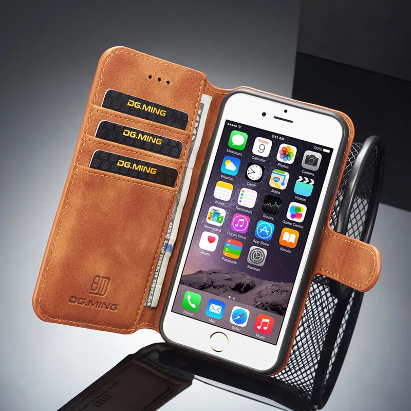 Кожаный чехол бумажник с откидной крышкой для iPhone X R XS Max роскошный мягкий