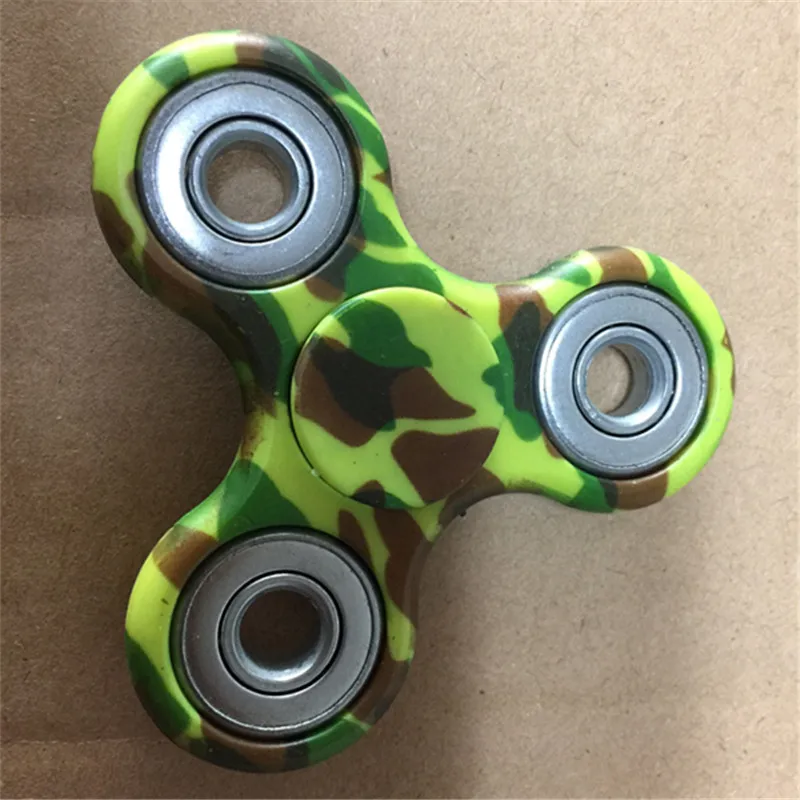 Anti stress spinner camouflage tri-spinner fidget spinners with bearing plastic camo child hand flag print 2017 lizun | Игрушки и хобби