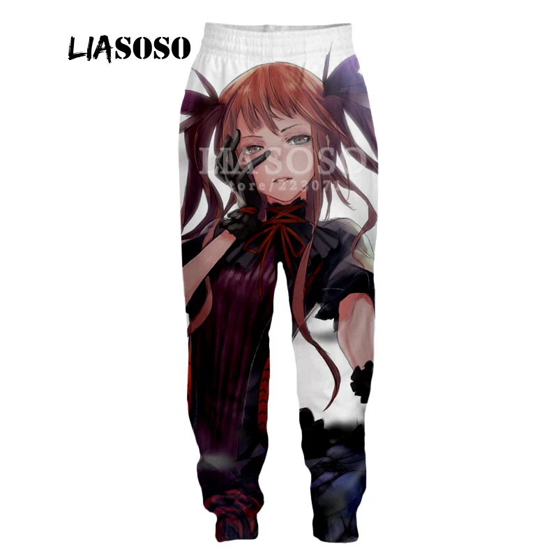 LIASOSO Осенние новые мужские модные штаны 3D принт аниме брюки для девочек