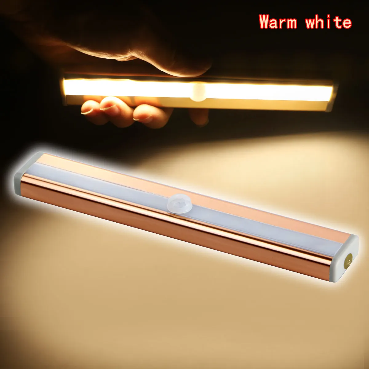 Розовый/Золотой 10LED инфракрасный детектор движения Беспроводной датчик гардероб