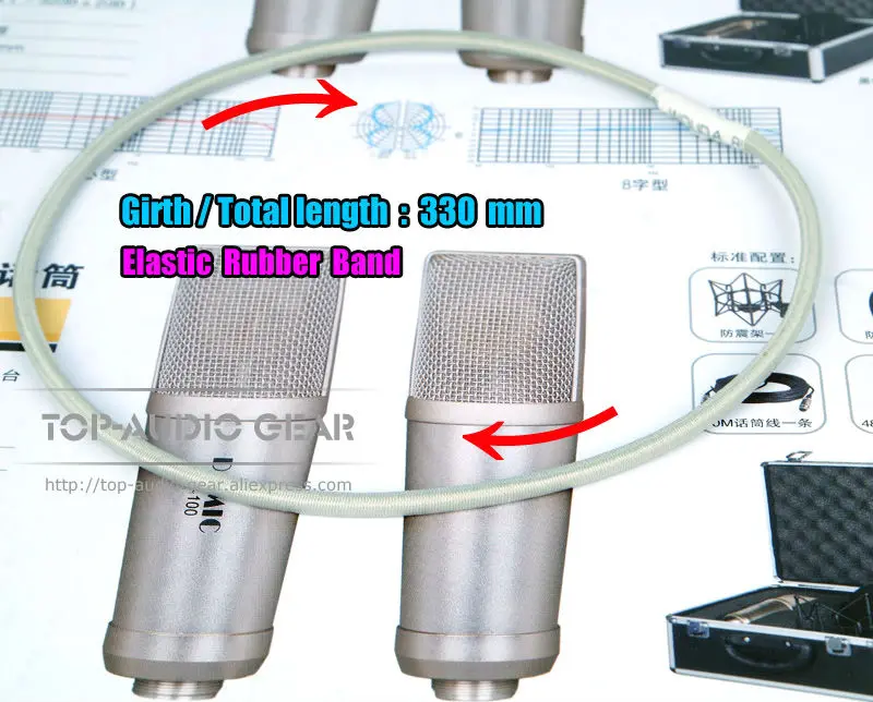 Высококачественный микрофон для записи эластичный резиновый ремешок NEUMANN U87 U 87 Ai