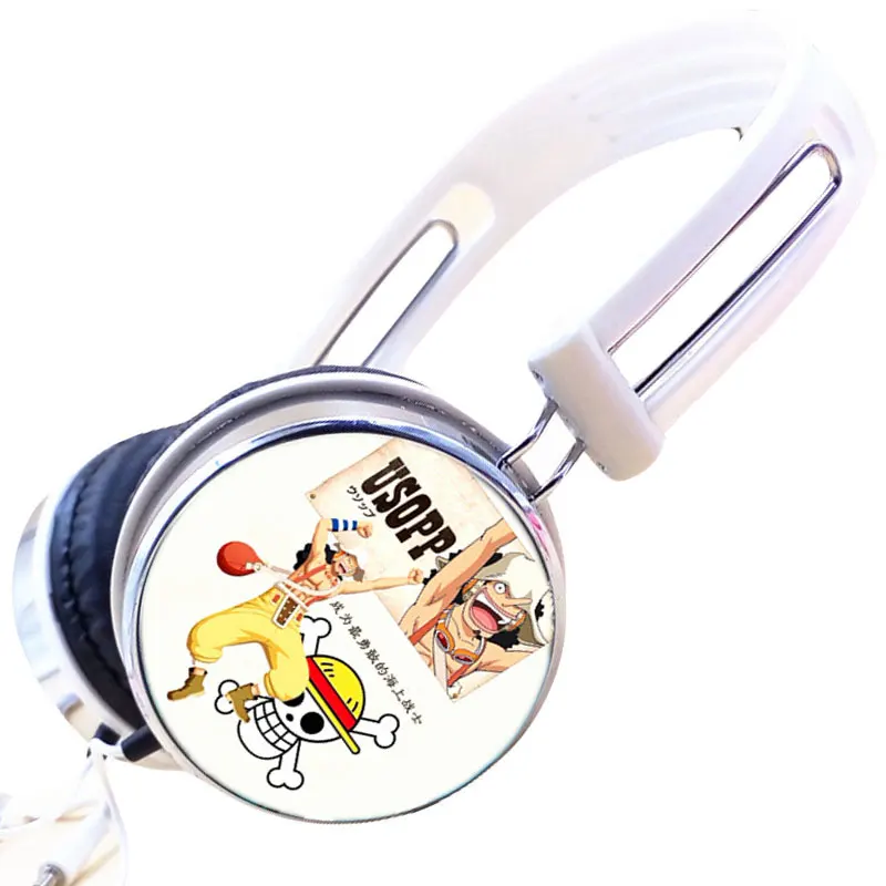 Аниме one piece Monkey D Luffy наушники стерео наушники-вкладыши игровая гарнитура наушники для Iphone samsung Xiaomi huawei - Цвет: White Usopp 13