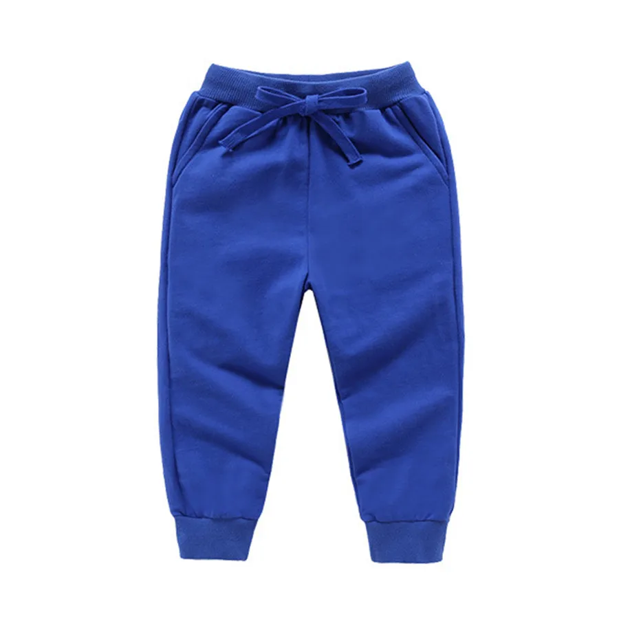 Новинка 2019 детские брюки весенне-осенние однотонные спортивные длинные штаны