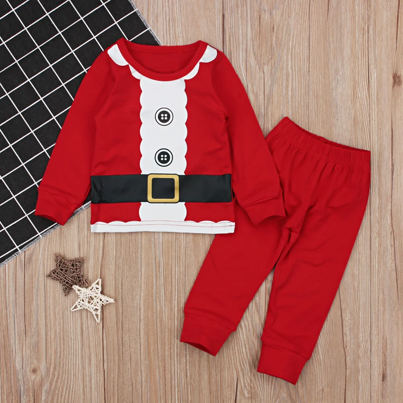 Rorychen 2018 New 100% Cotton Boys Santa Claus Christmas Pajamas Baby Sleepwear Kids Night Wears Pyjamas | Детская одежда и обувь