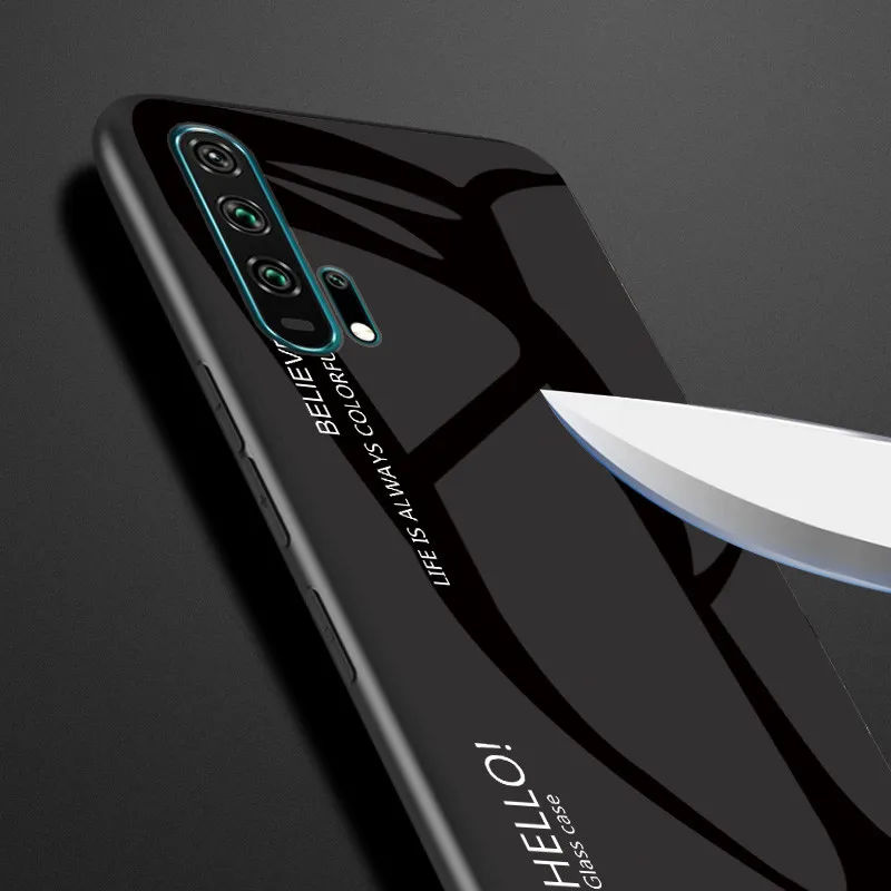 Для Huawei Honor 20 pro Чехол Honor20 из закаленного стекла роскошный градиент мягкая